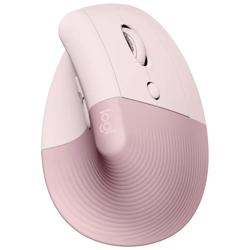 Retur ușor LOGITECH Lift vertical ergonomic cablu fără mouse roz
