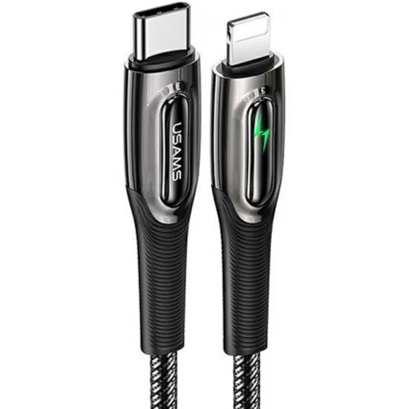 USAMS USB 2.0 Type C Lightning Încărcător/date Negru 1m SJ518USB01 Preț mic