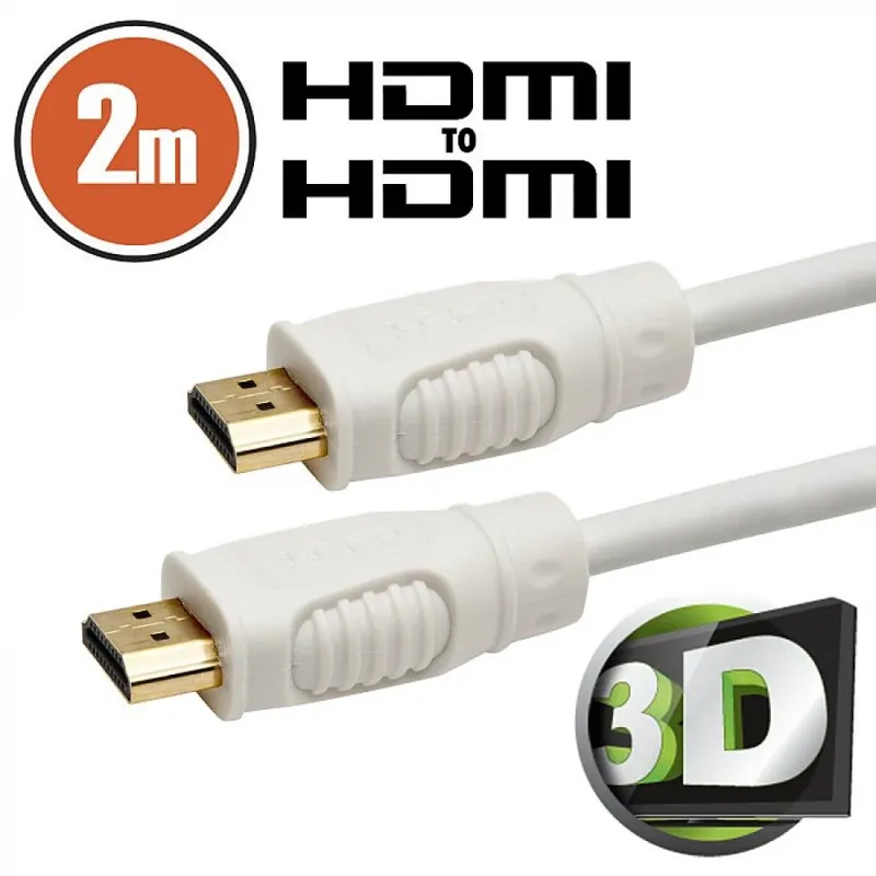 DELIGHT HDMI Conector Alb 2m 20422 Livrare rapidă