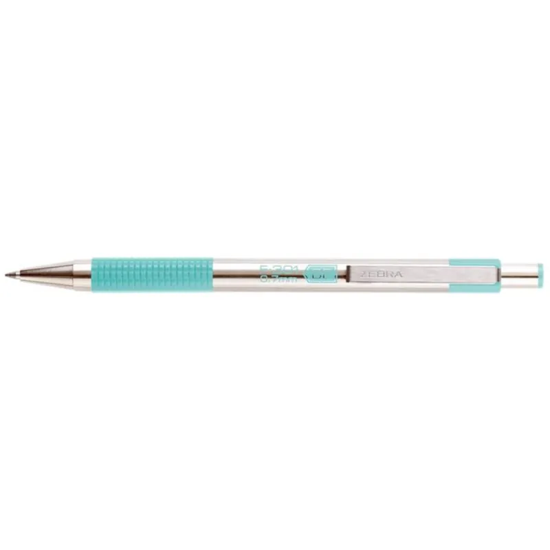 Expediere rapidă ZEBRA F-301 pix 024 mm apasa butonul inoxidabil oţel verde pastel tolltest albastru