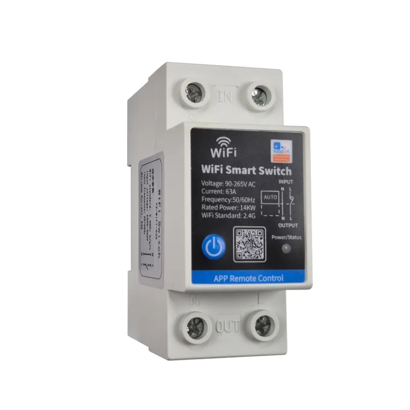 Livrare rapidă SMARTWISE DIN-63A la sina DIN montabil Wi-Fi inteligent releu (63A)