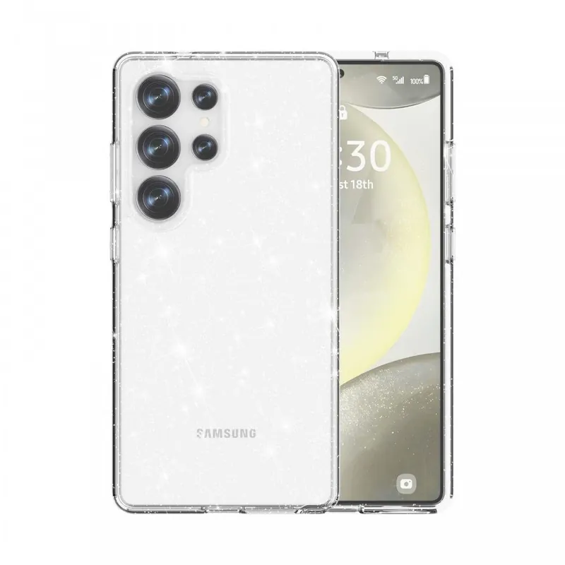 Calitate înaltă CELLECT micaceu silicon spate Samsung Galaxy S26 Ultra transparent