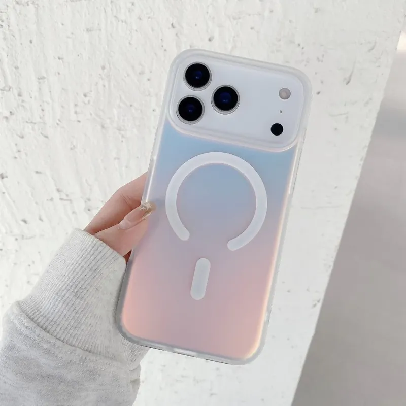 CELLECT magnetic lézernyomott toc iPhone 17 Pro Max transparent Ofertă exclusivă