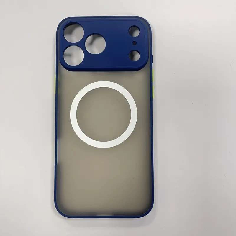 CELLECT magnetic plastic toc iPhone 17 Pro Max albastru-verde Noutate