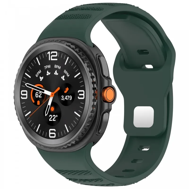 Lichidare de stoc CELLECT Samsung Galaxy Watch 8/Classic striat curea de ceas 22mm verde închis