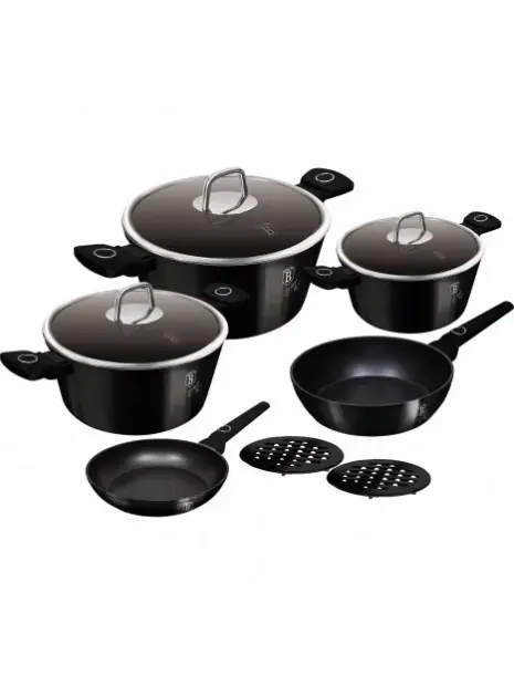 Ofertă BERLINGER HAUS BH/8231 Set vase 10 cu părţi negru