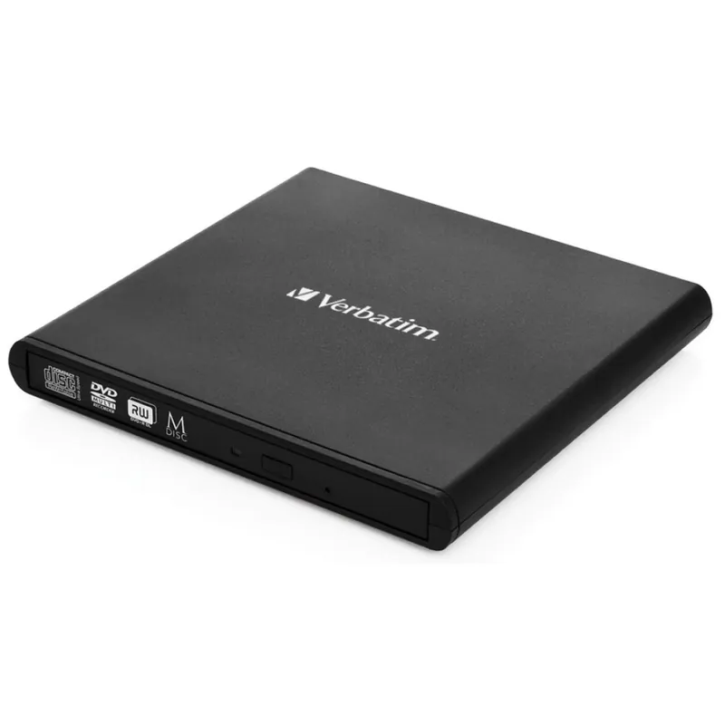 Livrare gratuită VERBATIM 98938 External Slimline extern CD/DVD scriitor negru