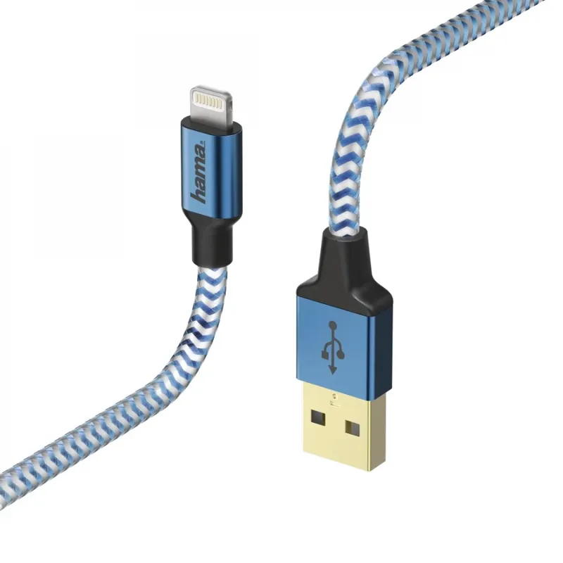 Reducere HAMA USB Lightning Încărcător/date Albastru 1.5m 201553