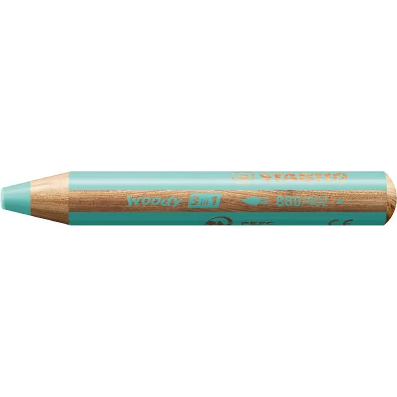 Reduceri STABILO Woody 3 in 1 Pastel color creion rotund gros pastel albastru