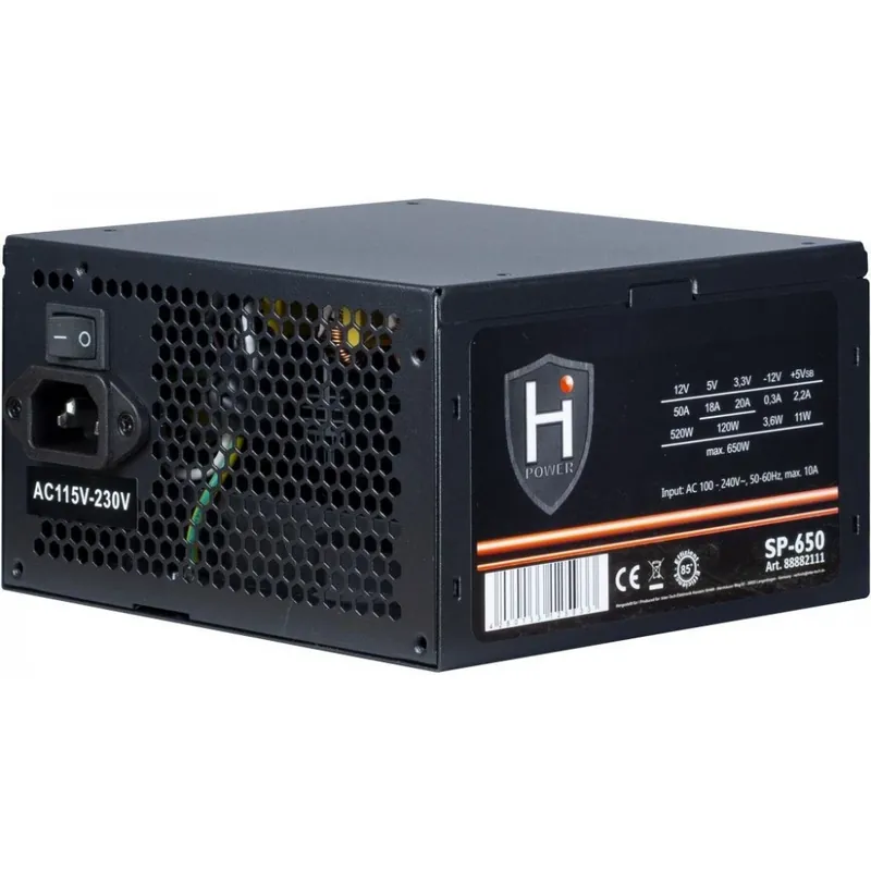 INTER-TECH HiPower SP-650 650W80 Plus Bronzesursă Disponibil imediat