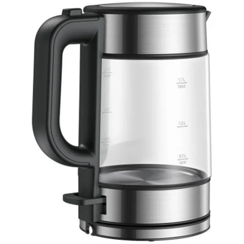 XIAOMI BHR7423EU Fierbător electric 2200 W 1.7 l argint / negru / sticlă Reducere de preț