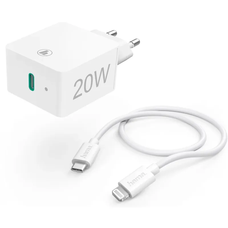 Reducere de preț HAMA de rețea încărcător "pd" 20w + Lightning - USB Type-c cablu de date
