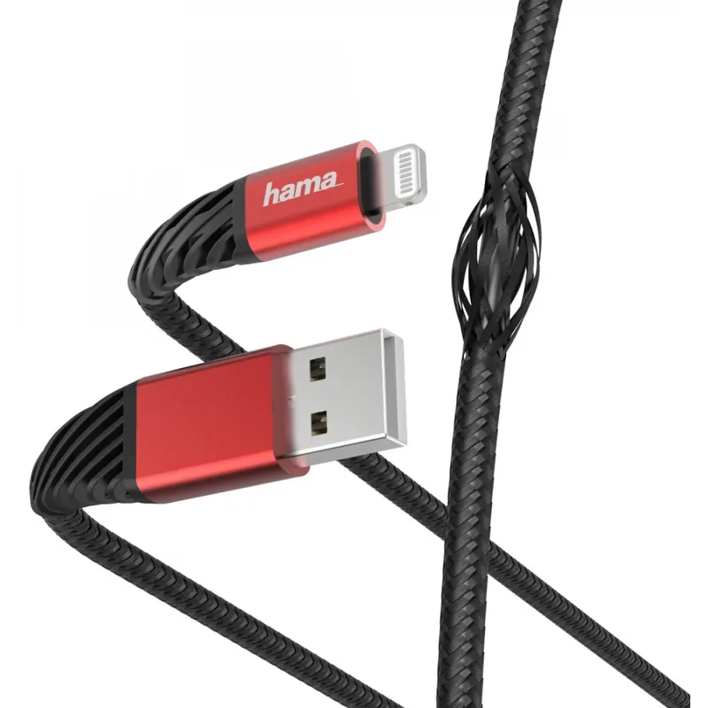 HAMA USB Lightning Încărcător/date Negru-Roșu 1.5m 201538 Ofertă specială