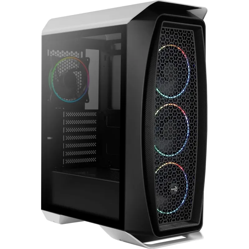 Plată securizată AEROCOOL Aero One Eclipse TG ARGB alb - expoziţie bucată - reîmpachetat
