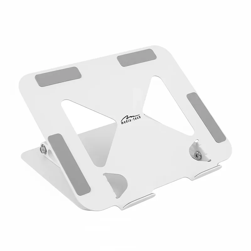 MEDIA-TECH reglabil ergonomic stand 10-17 inch laptopuri și pentru tablete alb Plată securizată