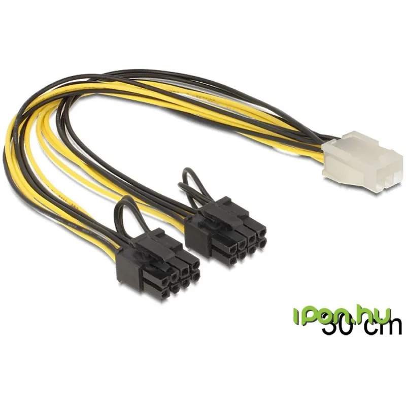 DELOCK PCI Express 6 pin PCI Express 8 pin Splitter Negru-Alb 30cm 83433 Ofertă limitată