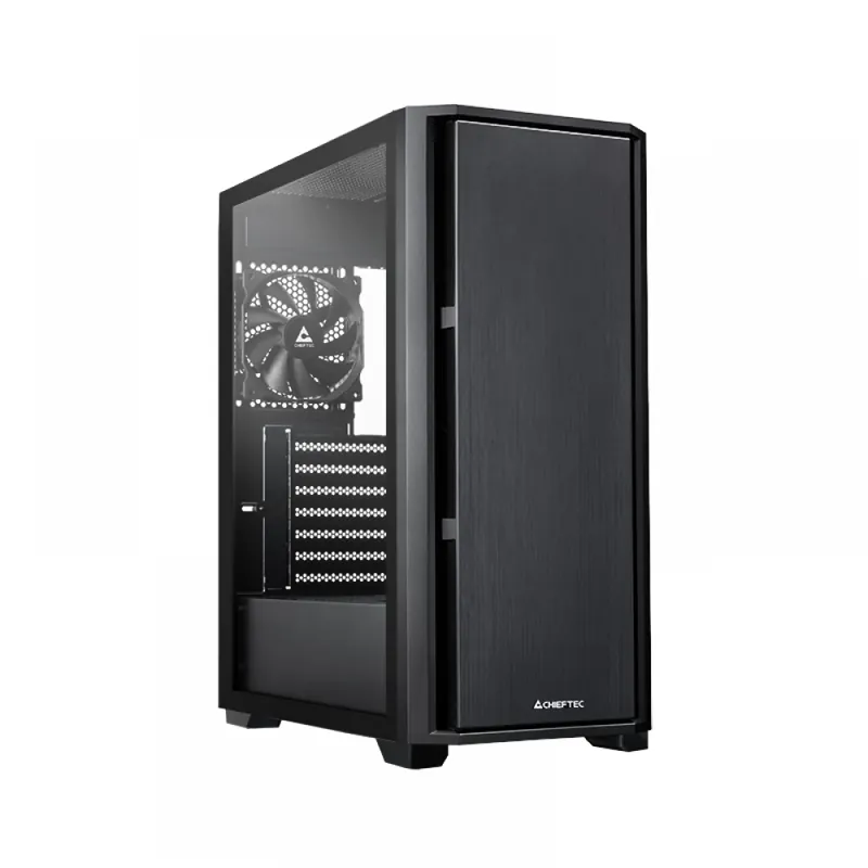 Livrare rapidă CHIEFTEC Pro Midi TG AS-02B-TG-OP carcasă negru
