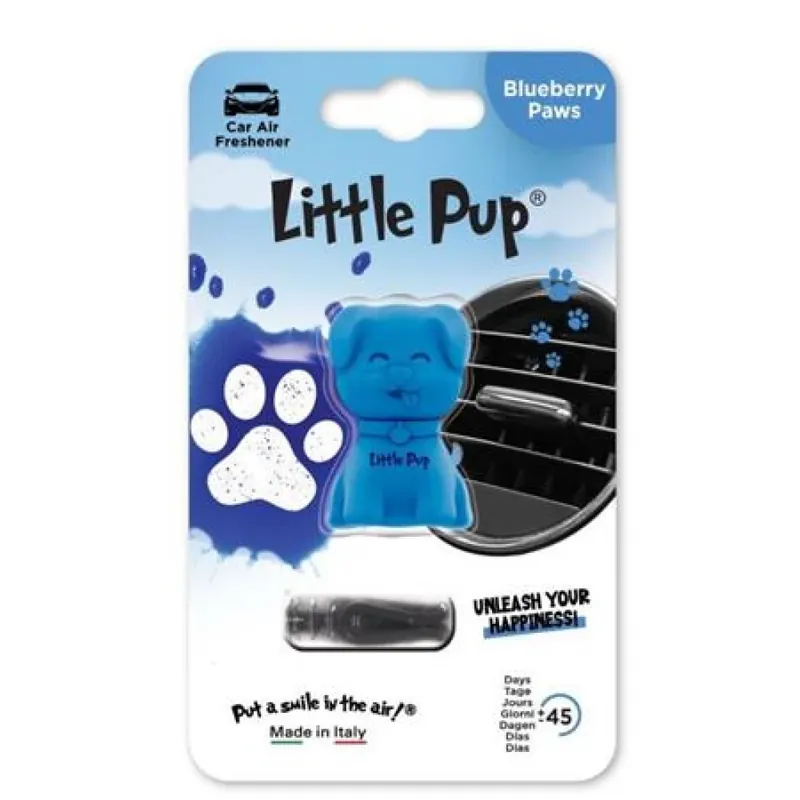 LITTLE PUP Odorizant auto în orificiul de aerisire Blueberry Paws albastru Cel mai vândut