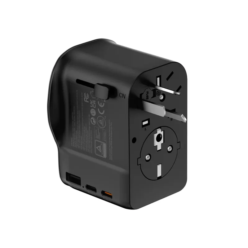 CELLECT de voiaj adapter 65W 2 USB-C 1 USB-A UK/CN/EU negru Nu rata