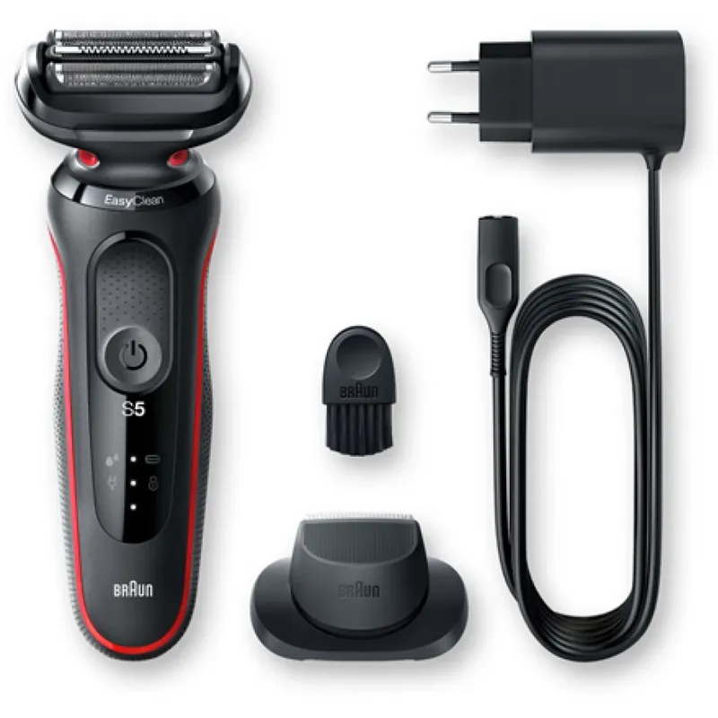 BRAUN Series 5 51-R1200s Wet&Dry electric aparat de ras 1 accesorii negru-roșu Retur ușor