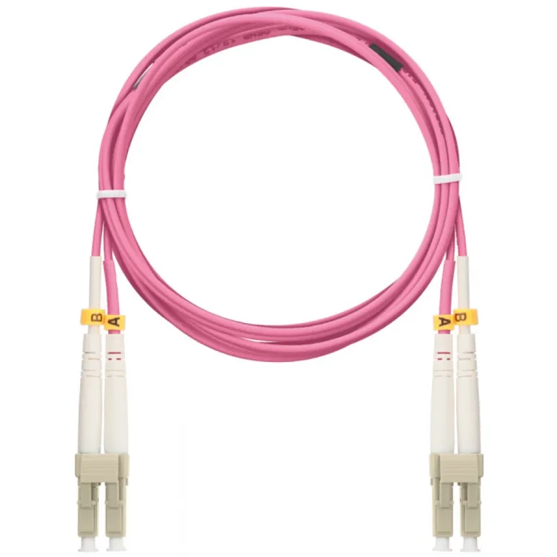 NIKOMAX Fiber Optic LC/UPC Conector Lila 2m NMF-PC2M4C2-LCU-LCU-002 Retur gratuit