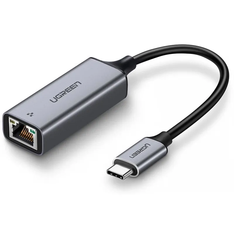 Ofertă limitată UGREEN CM199 USB 3.1 Type C UTP Convertor 10cm 1Gbps gri