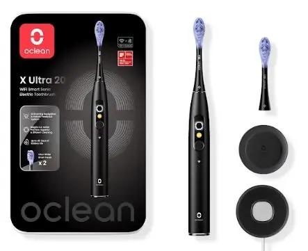OCLEAN X Ultra 20 Wifi Smart electric periuţă de dinţi negru Premium