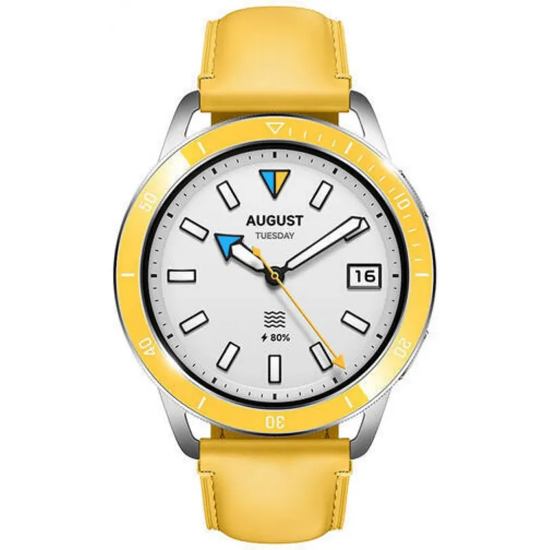 Cumpărături sigure XIAOMI Pótszíj universal 22mm real Piele galben