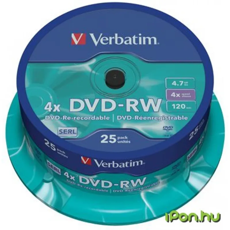 VERBATIM DVD-RW 4x 25buc cu cilindru Ofertă specială