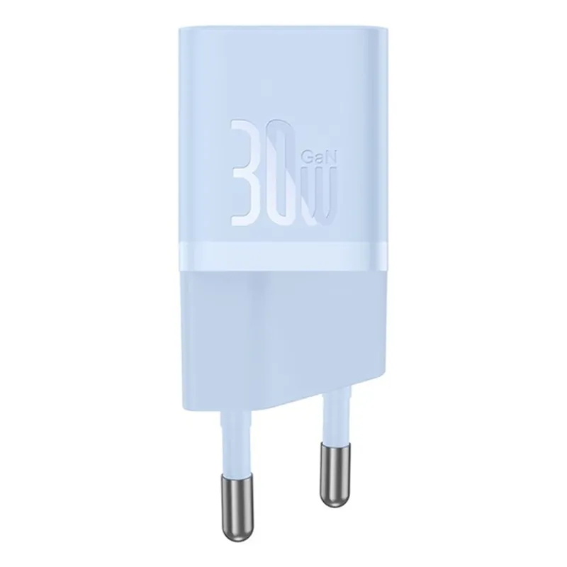 Noutate BASEUS GaN5 mini de reţea încărcător rapid 30W USB-C 1m-es cu cablu albastru