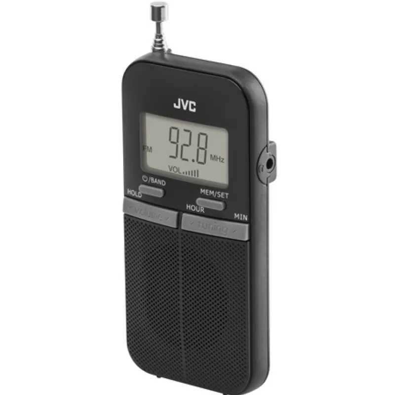 JVC RAE411B Radio de buzunar negru Preț redus