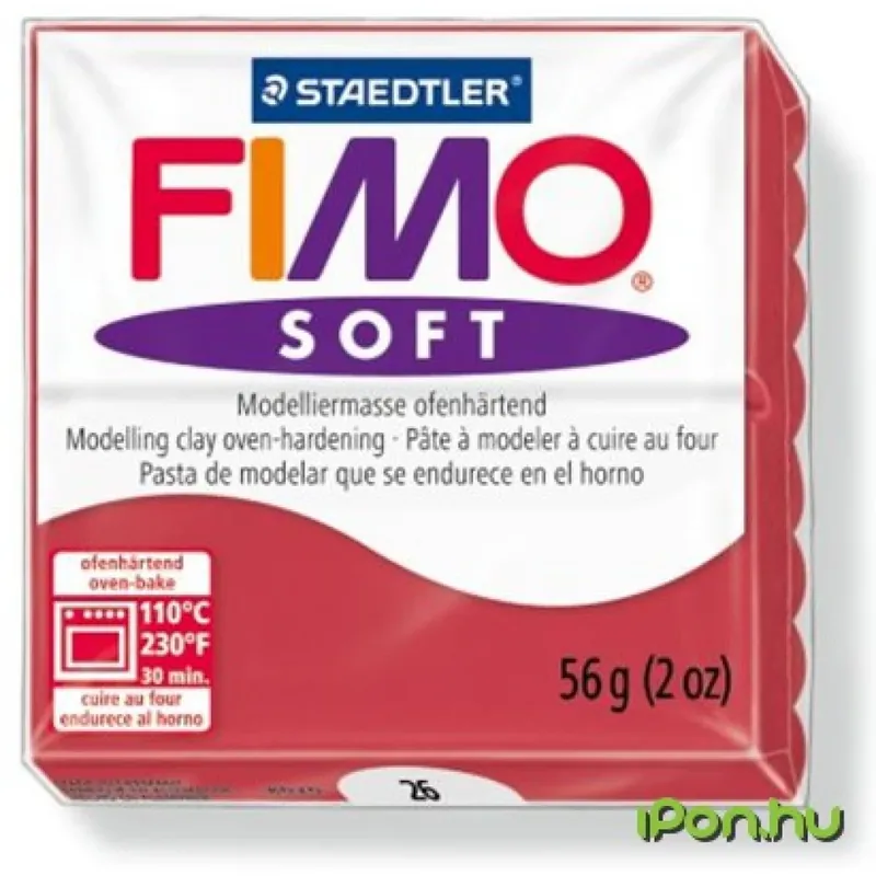 Promoție FIMO plastilină 56 g arde-out Soft vișină roșu