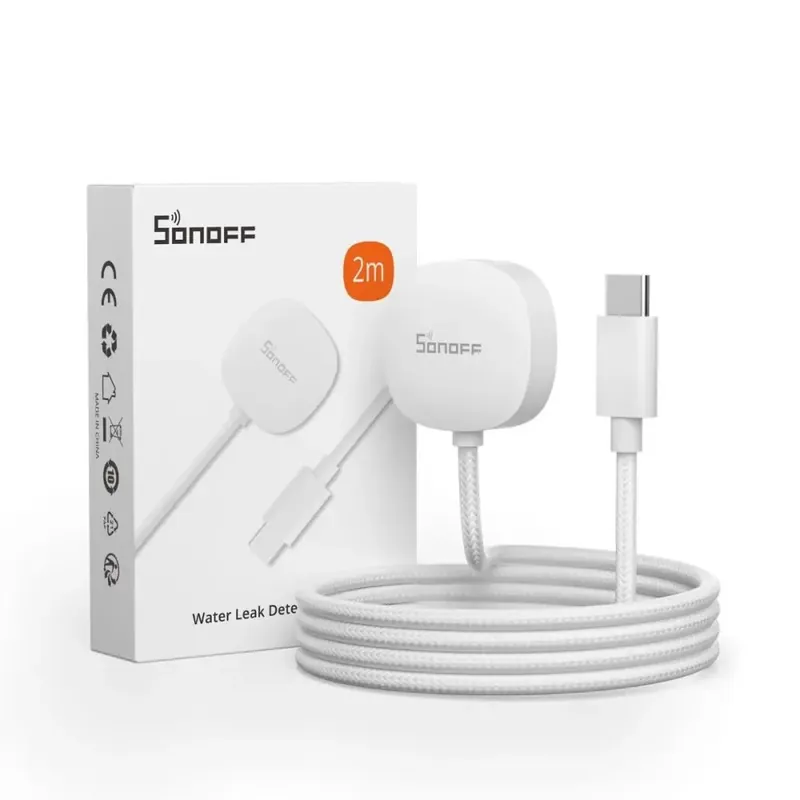 Reducere SONOFF WLDC200 scurgere de apă / ruperea conductei senzor cablu 2m (SNZB-05P adiţional)