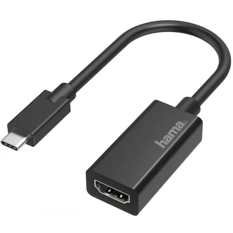 Ieftin HAMA USB 2.0 Type C HDMI Convertor Negru 10cm 200315