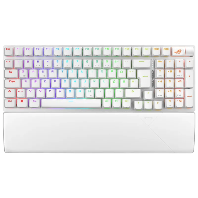 Plată securizată ASUS ROG Strix Scope II 96 RX Wireless UK engleză alb