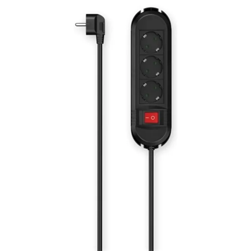 HAMA 223033 Splitter 3 priză 1.5m negru cu comutator Disponibil imediat