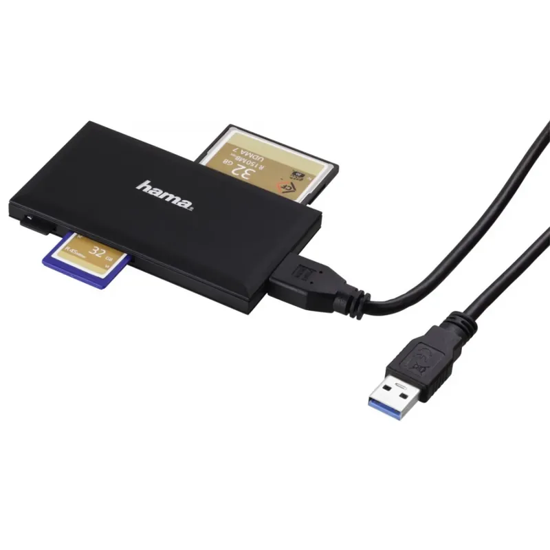 HAMA Slim USB 3.0 superspeed multi cititor card negru Super ofertă