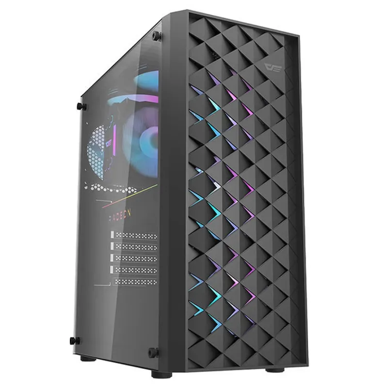 DARKFLASH DK351 negru + 4 buc ventilator Preț promoțional