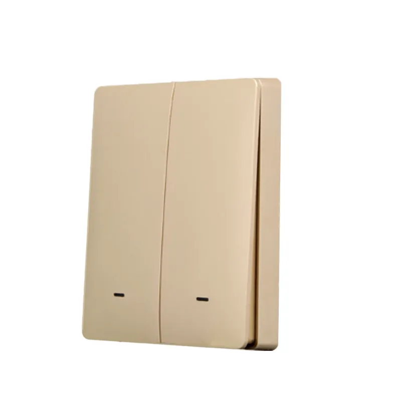 SMARTWISE SMW-BUN-BRFGD2 BRFGD2 2 gombos wireless RF mural comutator aur cu panou frontal Reducere specială