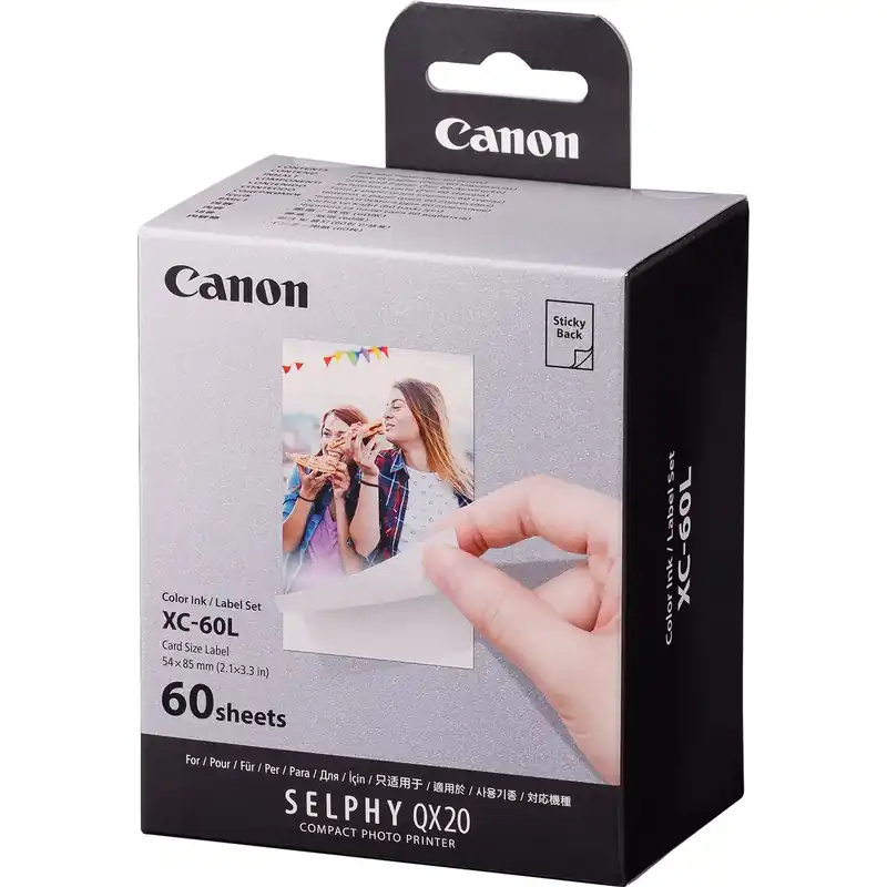 CANON XC-60L hârtie foto 54×85mm 60buc Selphy QX20 Comandă acum