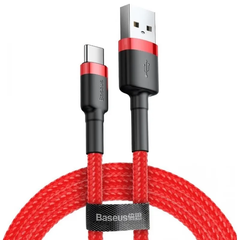Vezi acum BASEUS USB 2.0 Type C Convertor roșu 2m CATKLF-C09