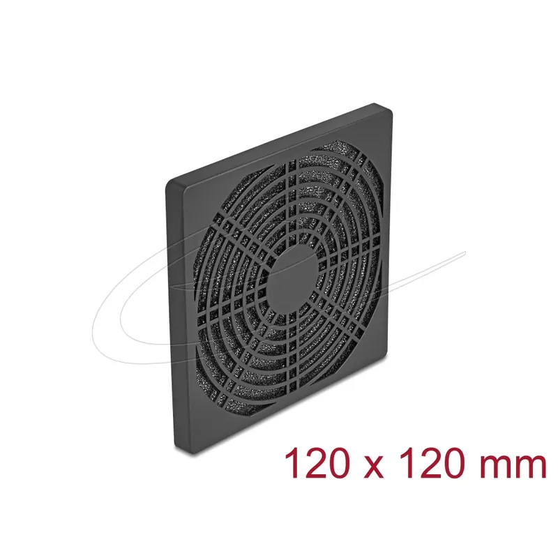 Ieftin DELOCK Ventilator grilă cu filtru praf 120 x 120 mm negru