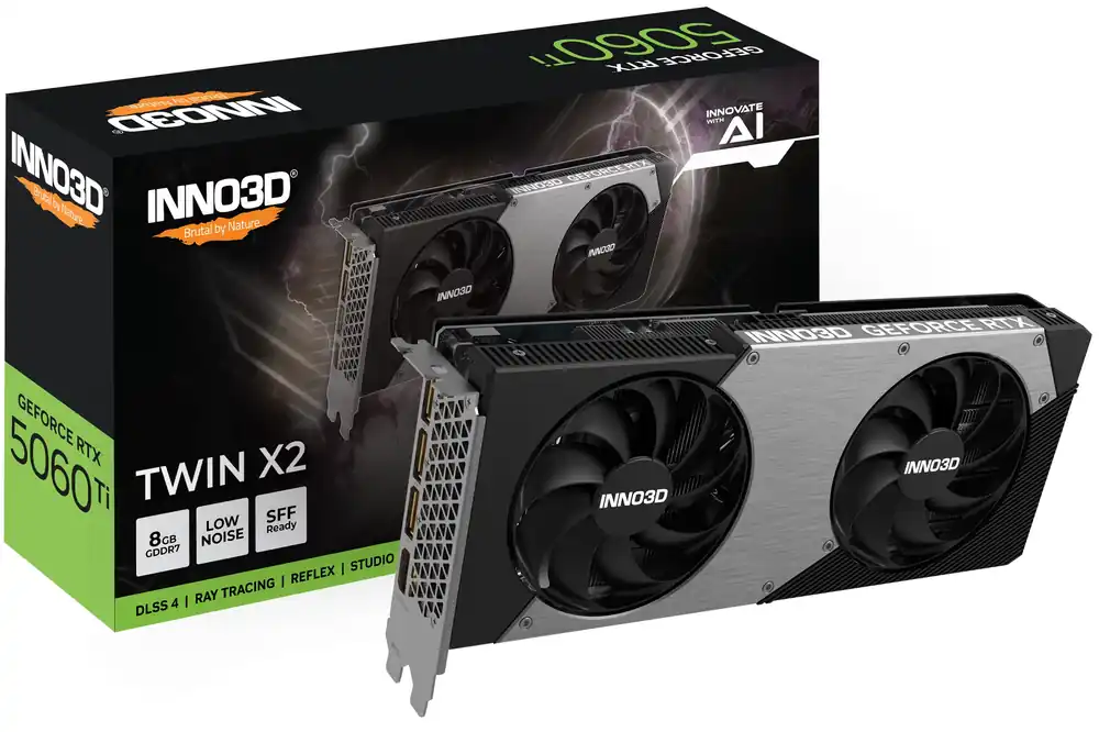 INNO3D N506T2-08D7-193075N TWIN X2 GeForce RTX 5060 Ti 8GB GDDR7 DLSS4 Cumpărături sigure