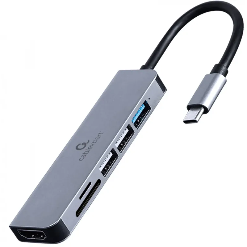 Ofertă specială GEMBIRD USB Type-C 6-in-1 multi-port adapter