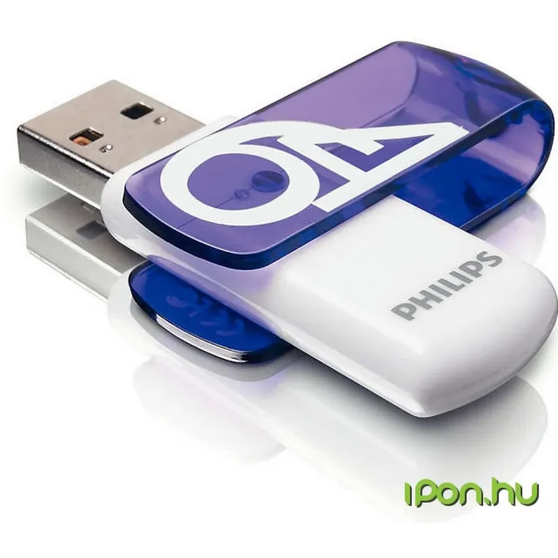 PHILIPS Vivid 64GB USB 2.0 Violet-Alb Popular