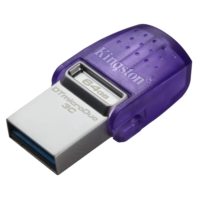 Vezi acum KINGSTON DataTraveler MicroDuo 3C 64GB USB 3.0 + USB 3.0 Type C Lila